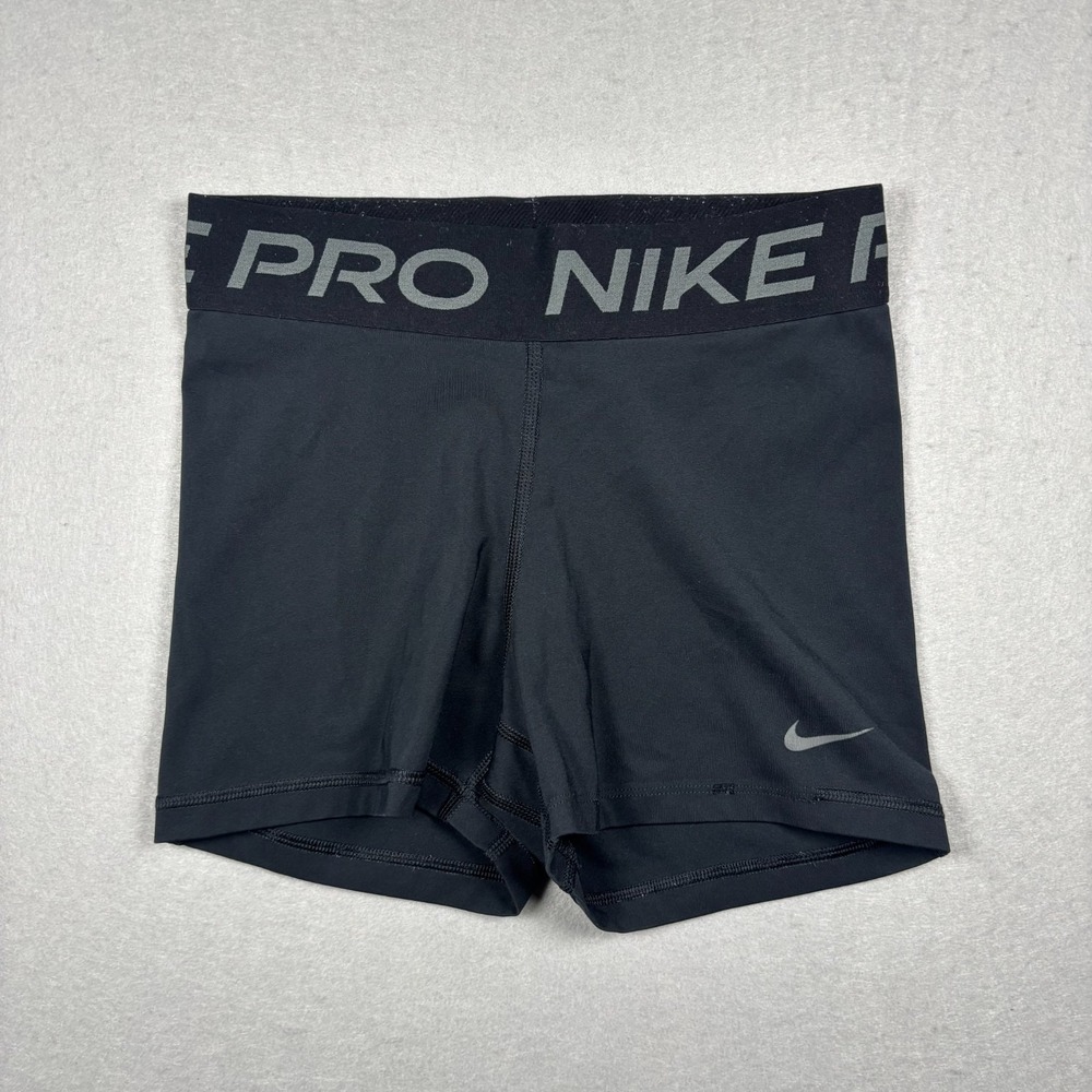Nike Pro Womens Spandex Shorts Black Size Small 3" Inseam Athletic Dri-Fit Gym